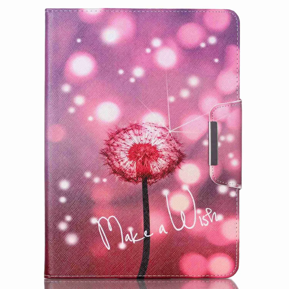 

Fashion Pu Leather Cute Cover Case For IPad air 2 Magnetic Cases for ipad 6 Make your Dream Dandelion Pattern Stand Tablet Cases