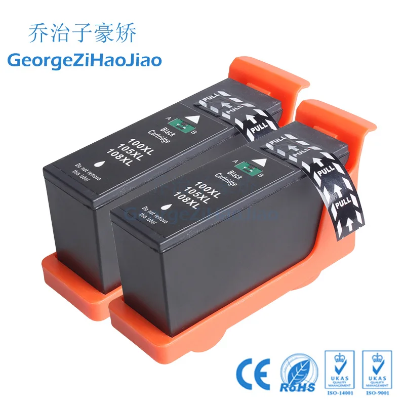 2 X LM100 100XL чернильный картридж совместимый для 108XL Lexmark S305/S405/S505/S605/Pro205/705/805/905