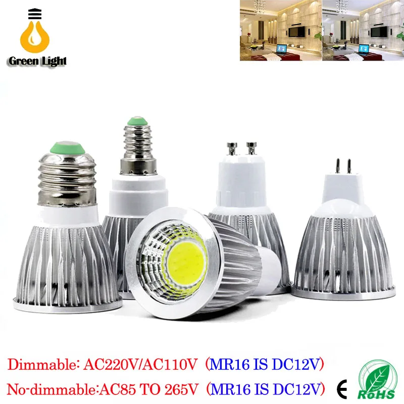 

Lampada led bulb E27/E14/GU10/MR16/GU5.3 Bulbs Light 110V/220V/12V Dimmable Led Warm/Cool White 85-265V 9W/12w/15w COB LED Spot