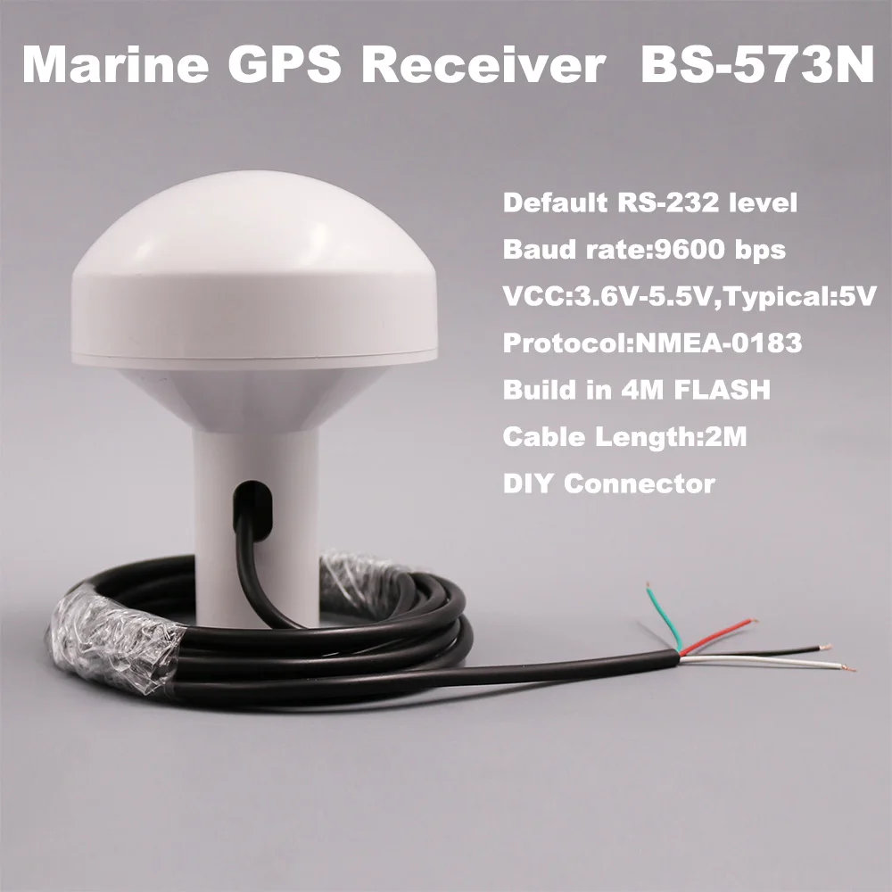 

5V GPS chipset Mushroom-shaped case GPS receiver with module and antenna,waterproof,marine,boat,BS-573N RS232