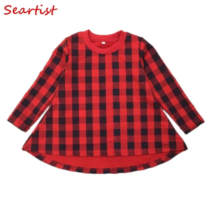 

Seartist Baby Girls Red Plaid Dress Girl Spring Casual Long-sleeved Dresses Girl's Fashion Dresses 2019 New Dropshipping 38