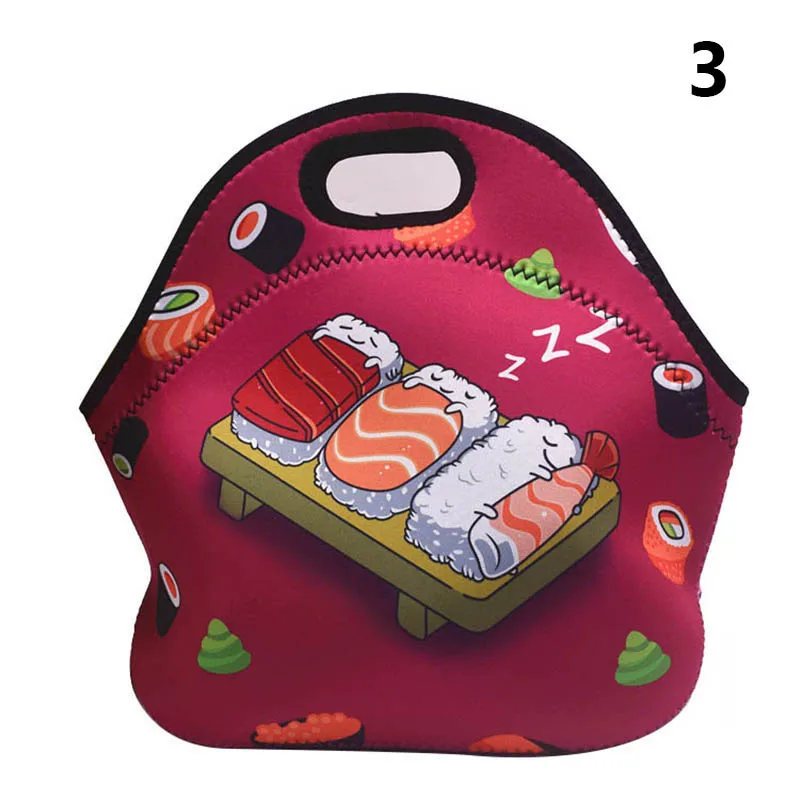 

1 Pcs Lunch Box Tote Bags Bento Box Cartoon Printed Handbag for School Work Outdoor Picnic MSJ99