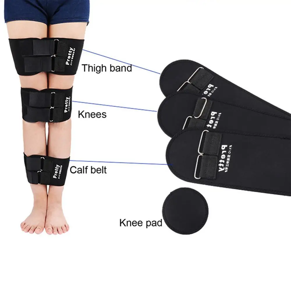 Ноги Корректор осанки 3 шт./компл. O/X Ноги корректирующие скобки повязки дугообразные ноги выпрямления корректирующий пояс наколенники колена поддержка