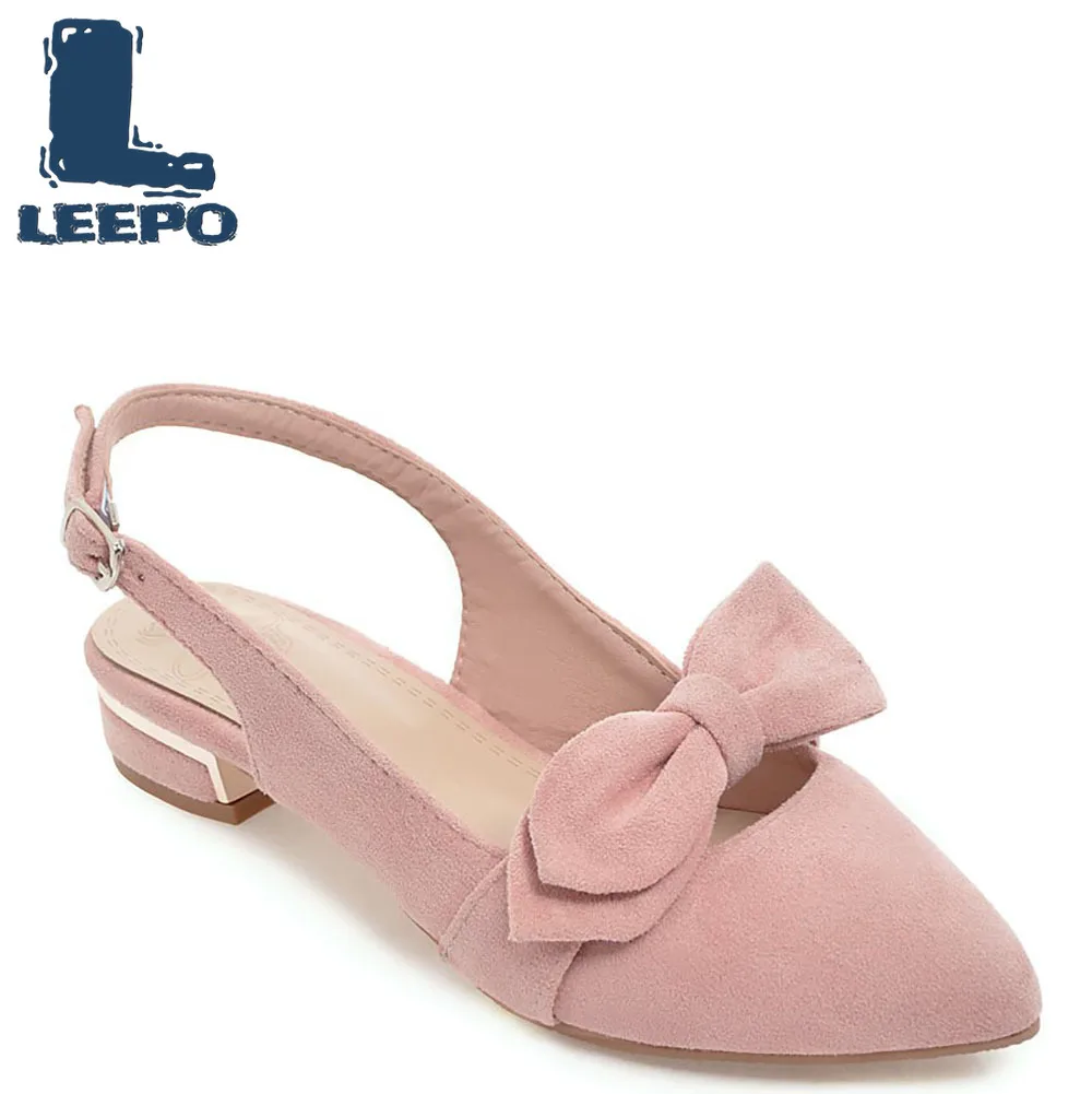 

LEEPO Shoes Women Summer Flat Sandles Woman Back Strap Shoes Female Butterfly-knot Sweet Sandals Ladies Pink Elegant Party Shoes