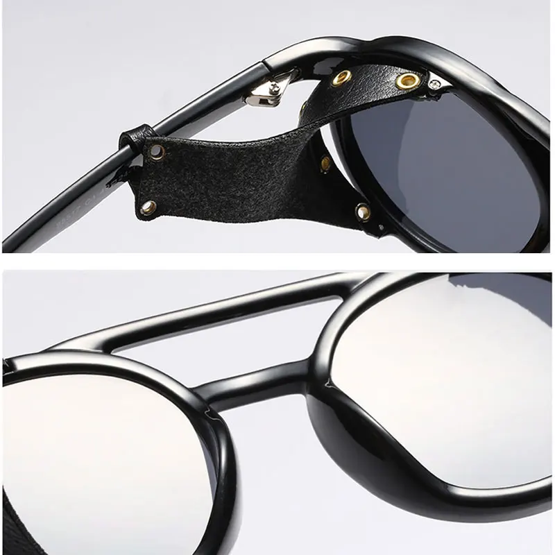 Мужские солнцезащитные очки в стиле стимпанк поляризационные женские мужские уличные женские солнцезащитные очки Брендовые зеркальные дизайнерские очки Oculos De Sol UV400