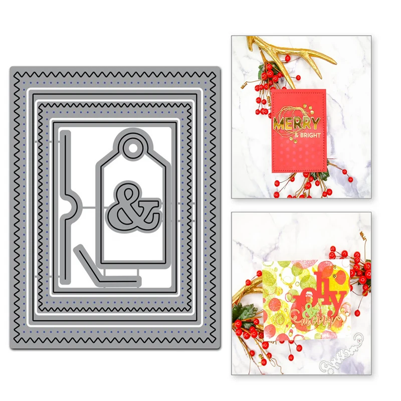 Naifumodo Frame Basic Tag Новый 2019 фон для резки металла Скрапбукинг изготовления карт