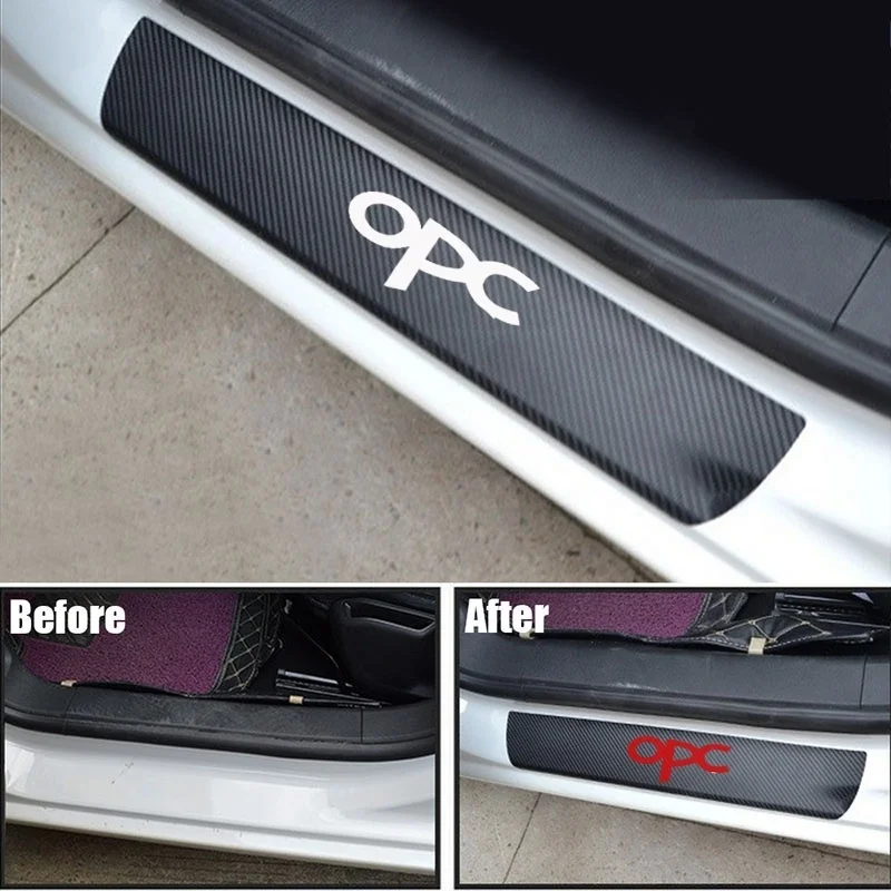 

Car Accessories Carbon Fiber Vinyl Door Decal OPC for Opel Zafira Vectra Insignia Regal Lacrosse Astra Corsa Mokka