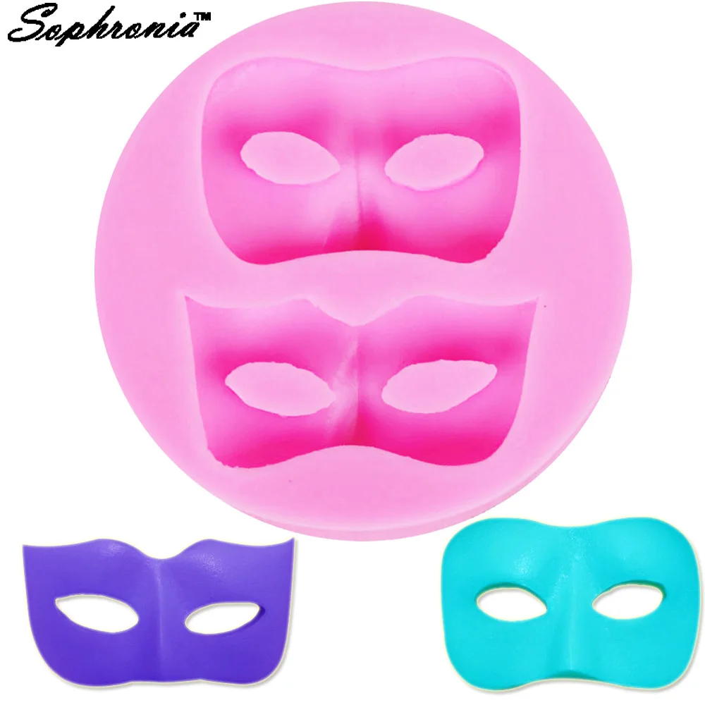 

Sophronia M195 Mask Silicone Mold Fondant 3D Cake Mold Cupcake Jelly Candy Chocolate Decoration Baking Tool