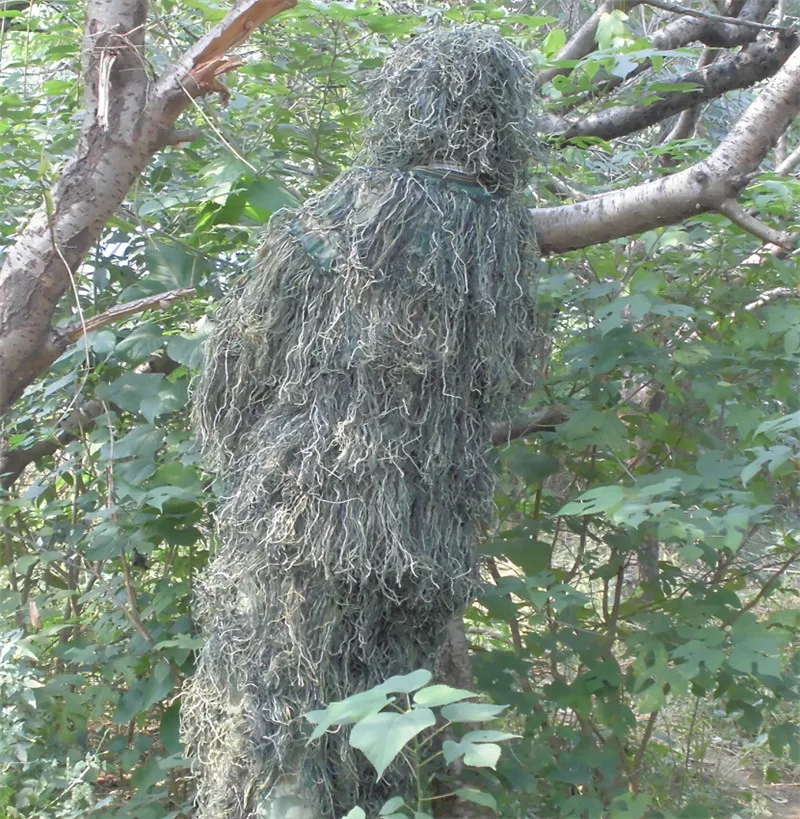 Лесной джунгли тактические военные Ghillie снайперская одежда Камуфляжный костюм 5 шт. с сумкой для хранения