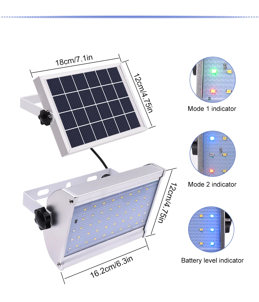Новейший 800лм солнечный светильник 46 светодиодов разделяемый Открытый водонепроницаемый садовый Настенный Солнечный светильник с пультом дистанционного управления 2 режима светильник ing