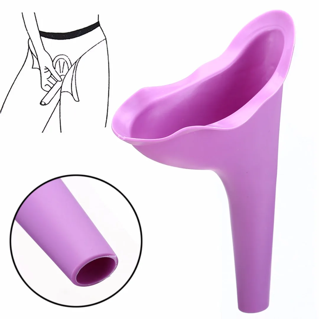 

Mayitr Outdoor Portable Urinal Women Female Travel Urinal Stand Up Pee Urination Device Purple for Camping Hiking Climbing