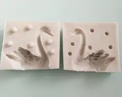 Инструменты для тортов 3D Лебедь Силиконовые формы украшения кекс украшения Gumpaste помады инструмент плесень