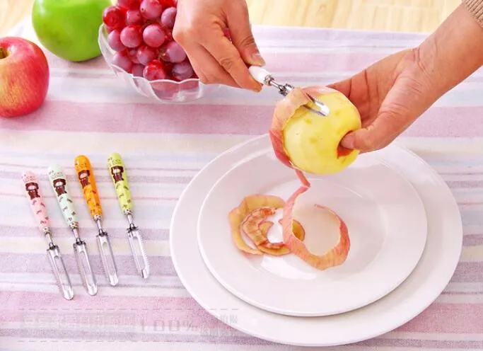 Керамический очиститель фруктов из нержавеющей стали нож для очистки овощей и фруктов 4 шт./лот
