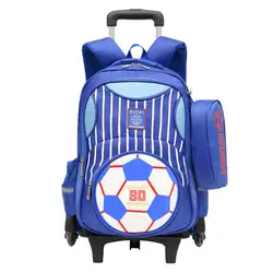 Детские школьные сумки, школьный ранец на колесиках для мальчиков и девочек, сумки для багажа, рюкзак с колесиками