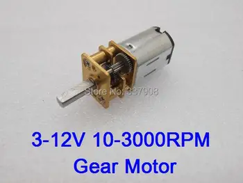

6pcs N20 DC 3-12V 10-3000RPM Gear Motor of Miniature Low-speed DC Motor Metal Gear Box Gearwheel Model 10mm Shaft Diameter