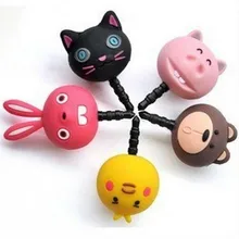 Мобильный телефон плагин милый кролик животных Курица Свинья медведь кошка Подключите телефон против пыли Plug 3,5 мм разъем для наушников Accessoire телефон