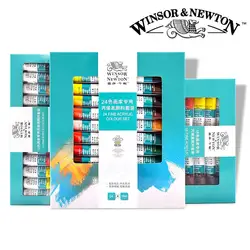 Winsor & Newton Акрил набор красок 12/18/24 Цвета 10 мл ручная роспись рисунок на стену пигментная краска комплект DIY не линяет