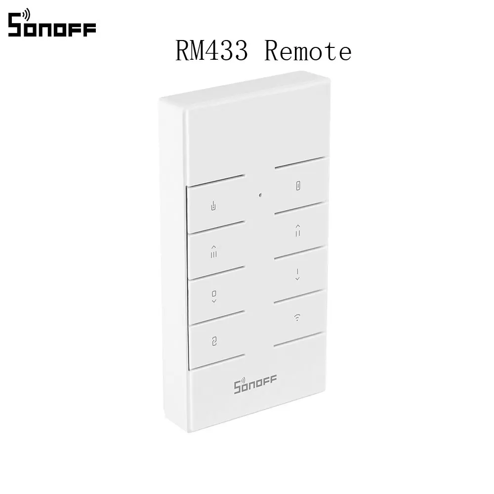 SONOFF RM433 8 ключей многоцелевой 433 МГц RF пульт дистанционного управления работает с SONOFF RF/Slampher/4CH Pro/TX серия/RF мост - Комплект: RM433 REMOTE