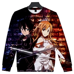 YX девушка модный меч арт онлайн SAO 3-D Толстовка для мужчин для женщин Harajuku хип хоп пуловеры худи аниме одежда Sudadera Hombre - Цвет: color as the picture