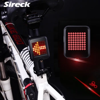 

Sireck Bike Light Automatic Sensing Bicycle Cycling Tail Rear Safety Warning Light USB Charging Taillight Lamp Luz Bicicleta