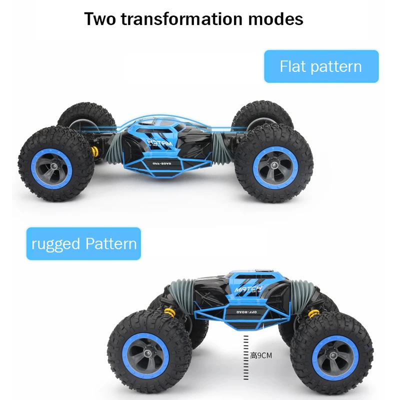 Радиоуправляемый автомобиль 4WD грузовик двусторонний 2,4 ГГц один ключ трансформация вездеход варанид скалолазание Дистанционное управление автомобиль игрушка для мальчиков