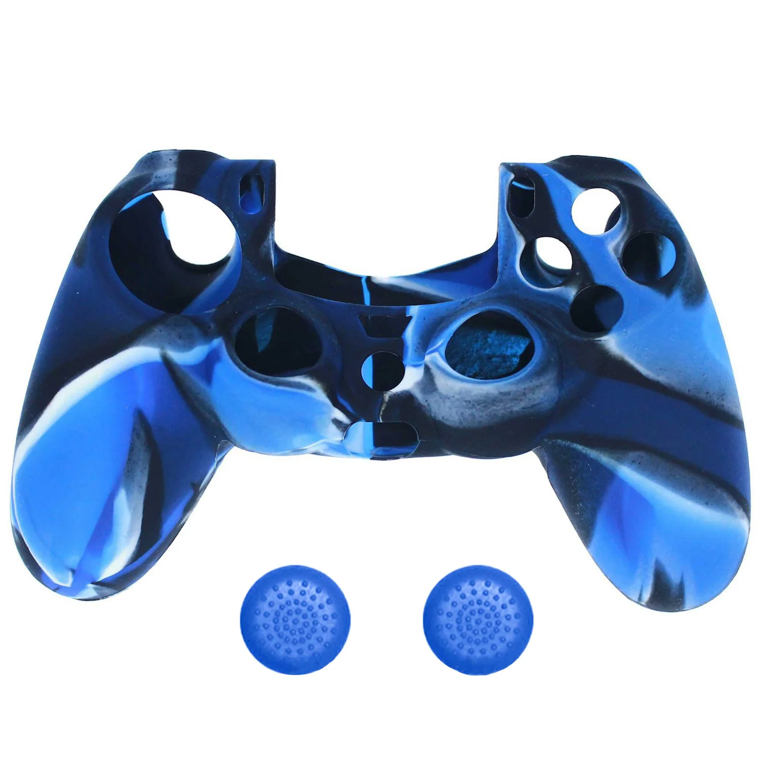 

Full protector Camouflage Silicone Cover Case Skin+2 Joystick Cap for Sony PS4 PlayStation 4 Controller Joystick Cap