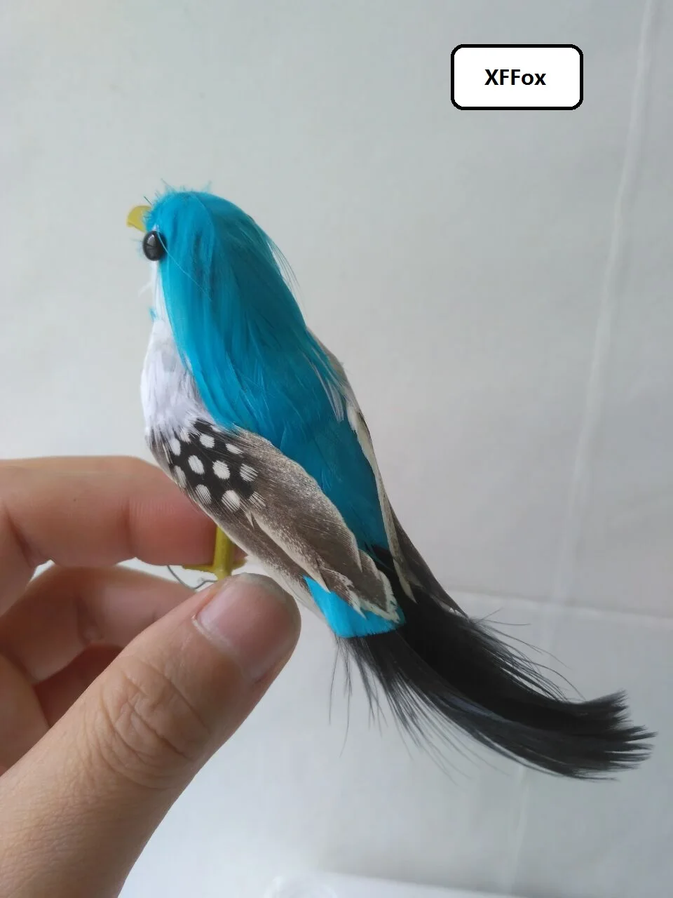

small simulation blue bird model foam&feathers cute mini pearl bird doll gift about 12cm xf0520
