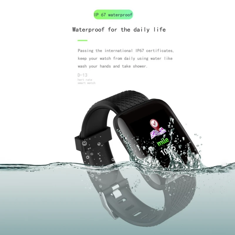 D13 Смарт-часы для мужчин, кровяное давление, водонепроницаемые, умные часы для женщин, монитор сердечного ритма, фитнес-трекер, спортивные часы для Android IOS