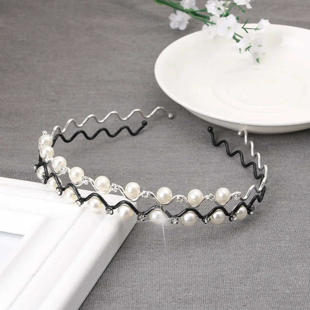 

1PC New Fashion Women Girls Wedding Headband Bridal Crystal Pearls Headband Rhinestone Head Band Hair Accessories