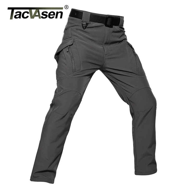 

TACVASEN IX9 Men Softshell Pants Winter Military Tactical Pants Men Hunt Fleece Cargo Pants Male Waterproof Combat Trousers