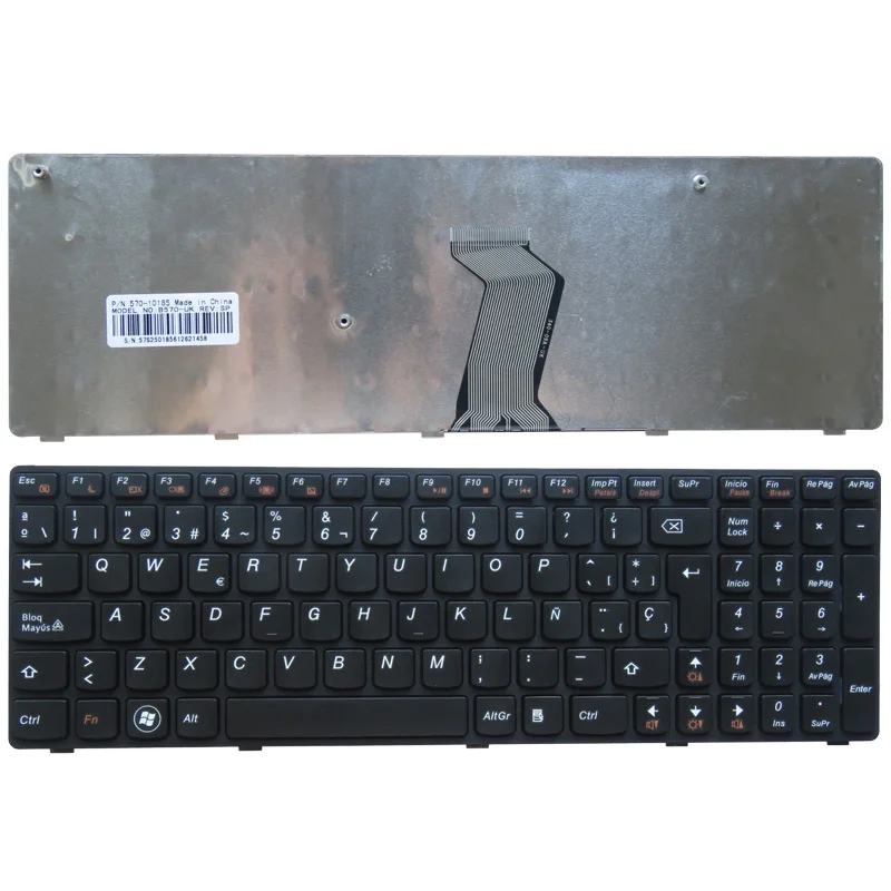 لوحة مفاتيح الكمبيوتر المحمول الأسبانية لأجهزة لينوفو لينوفو B570 B590