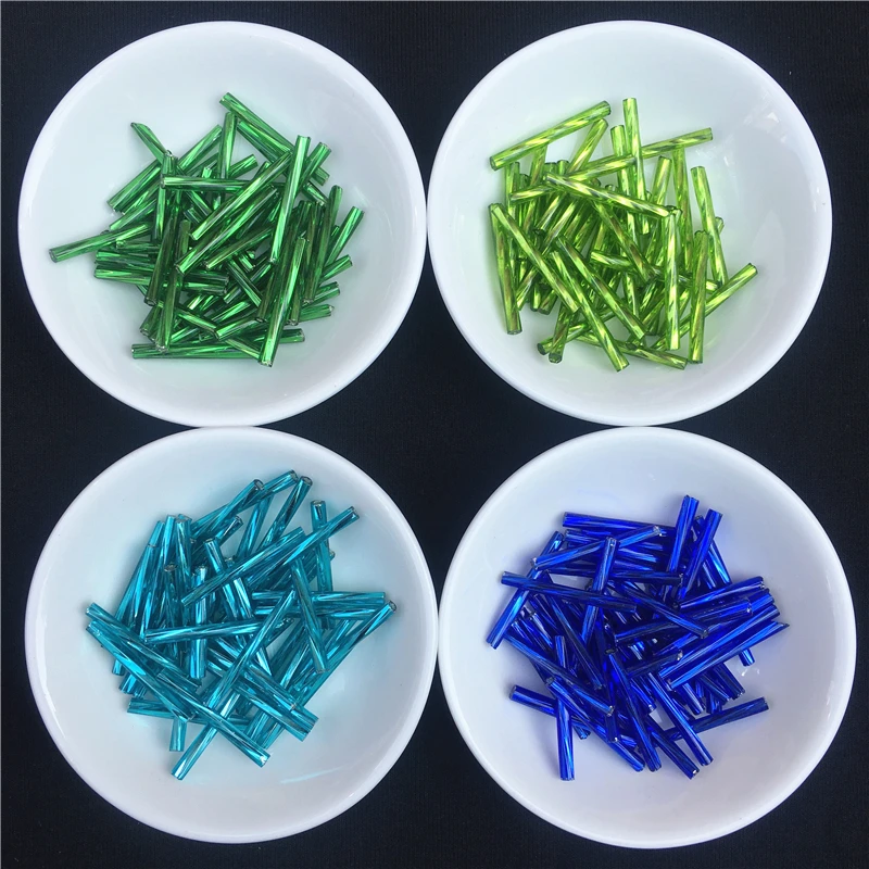 

100Pcs/Lot 2.5mm*25mm Twist Czech Seed Spacer Glass Beads Tube Bugles Diy Jewelry Making/ Women Garments Sewing Accessories