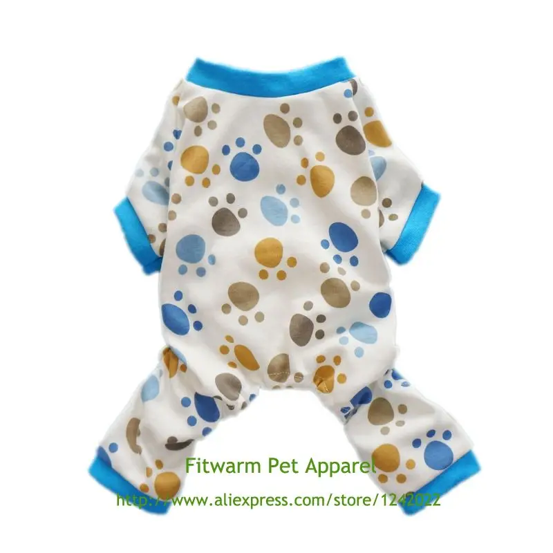

Fitwarm Adorable Paws Dog Pajamas for Dog Shirt Cozy Soft Dog Pjs Dog Clothes Free Shipping XS Small Medium Large Teddy Yorkie