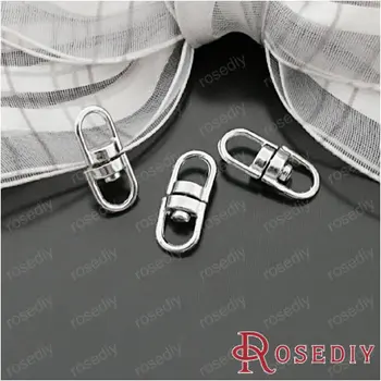 

Wholesale 14*5mm Chrome plated Alloy Swivel Connect Clasp Diy Jewelry Findings Accessories 100 pieces(JM4523)