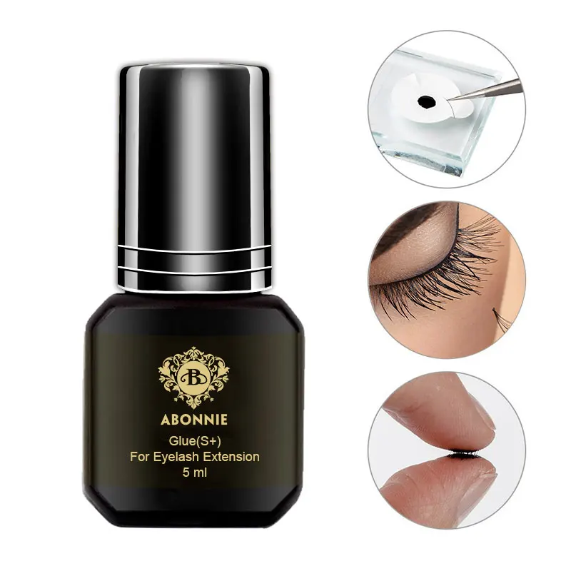 Cola de Extensão de Cílios Tempo Seco Cílios Cola Pro Lash Adesivo Preto Retenção 5-7weeks Msds 5ml 0.5-2s 5 Cílios postiços