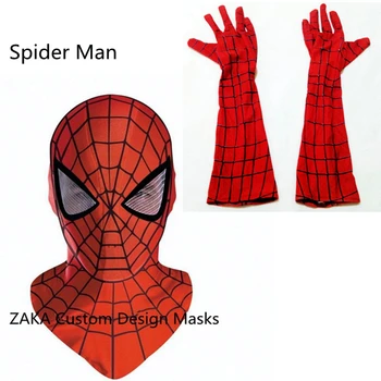 

Avenger Spider Man Spiderman Mask Accessories Gloves masks cosplay halloween party Costume kids super heros superheroes larp