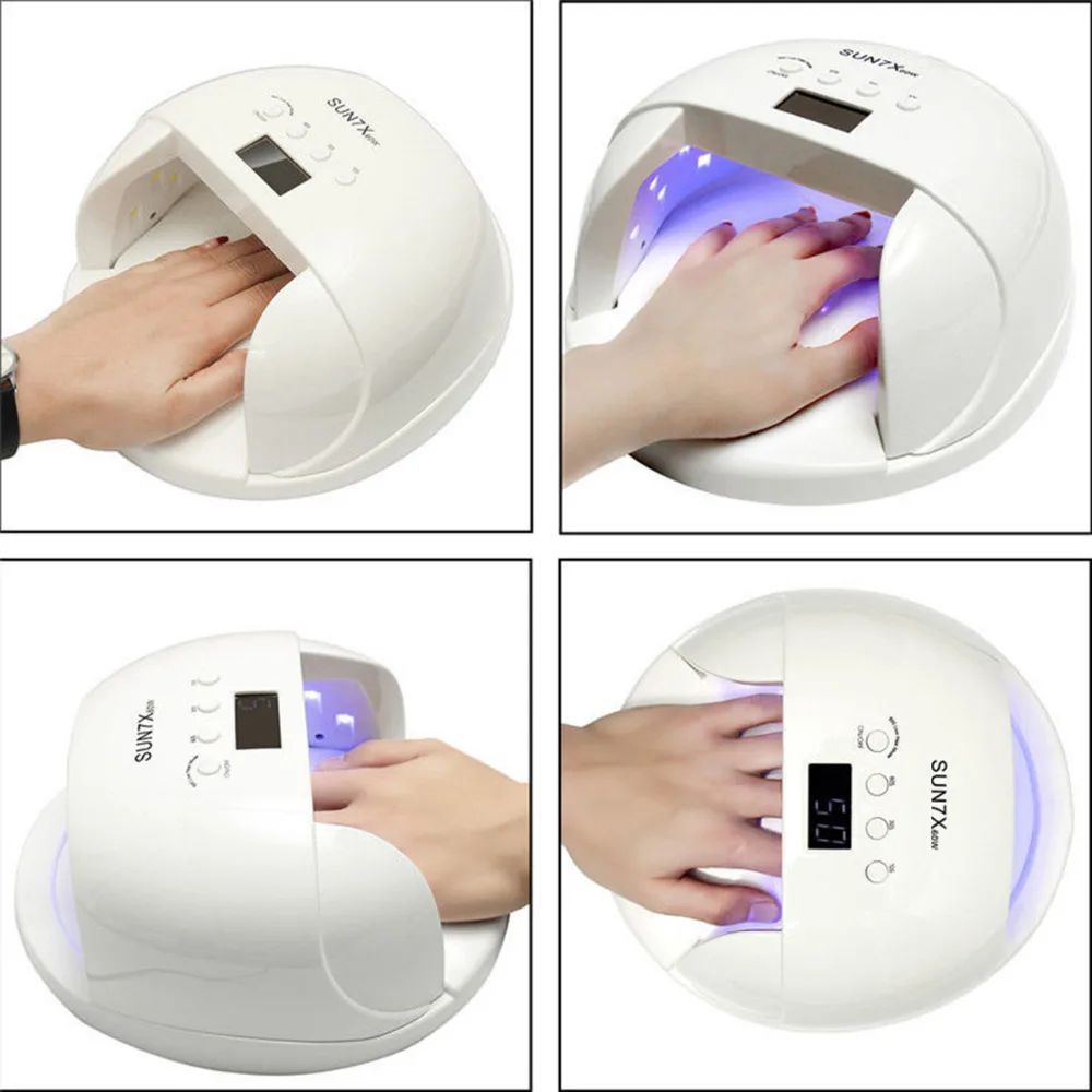 Белый 60 W ABS пластик УФ-сушка для ногтей лампа для сушки гель-лака свет аппарат для маникюра машина таймер EU/US power Plug с 30 светодиодов для ногтей