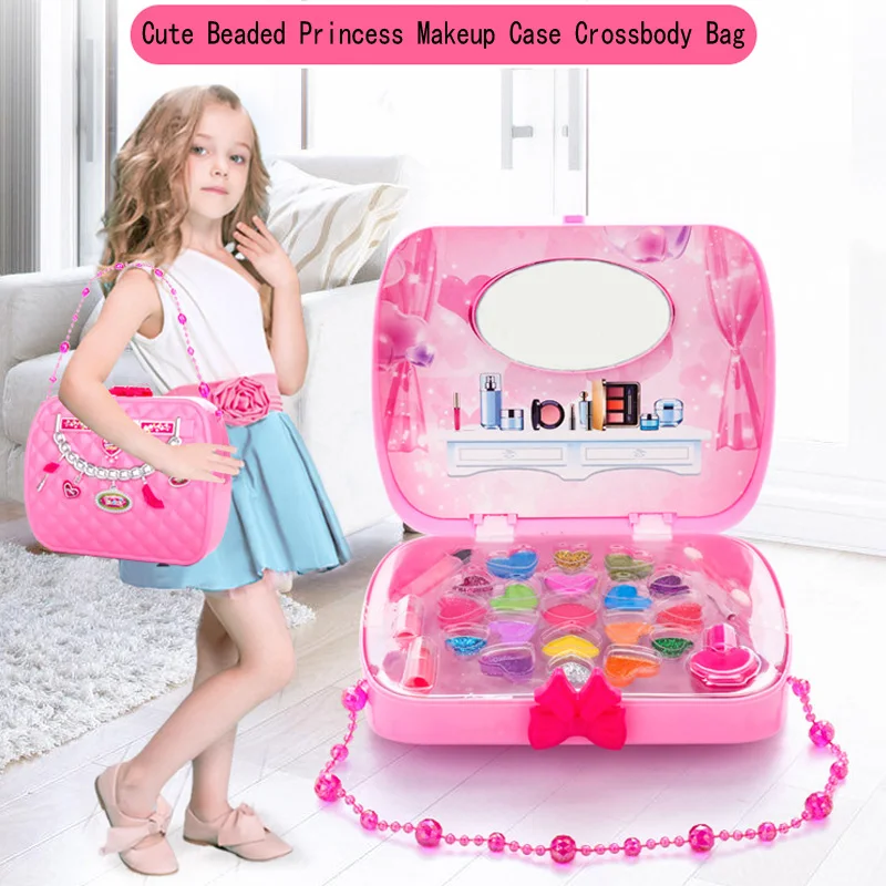 

New Children's Makeup Cosmetics Toy Bag Storage Princess Playing Pretend Gift Toys