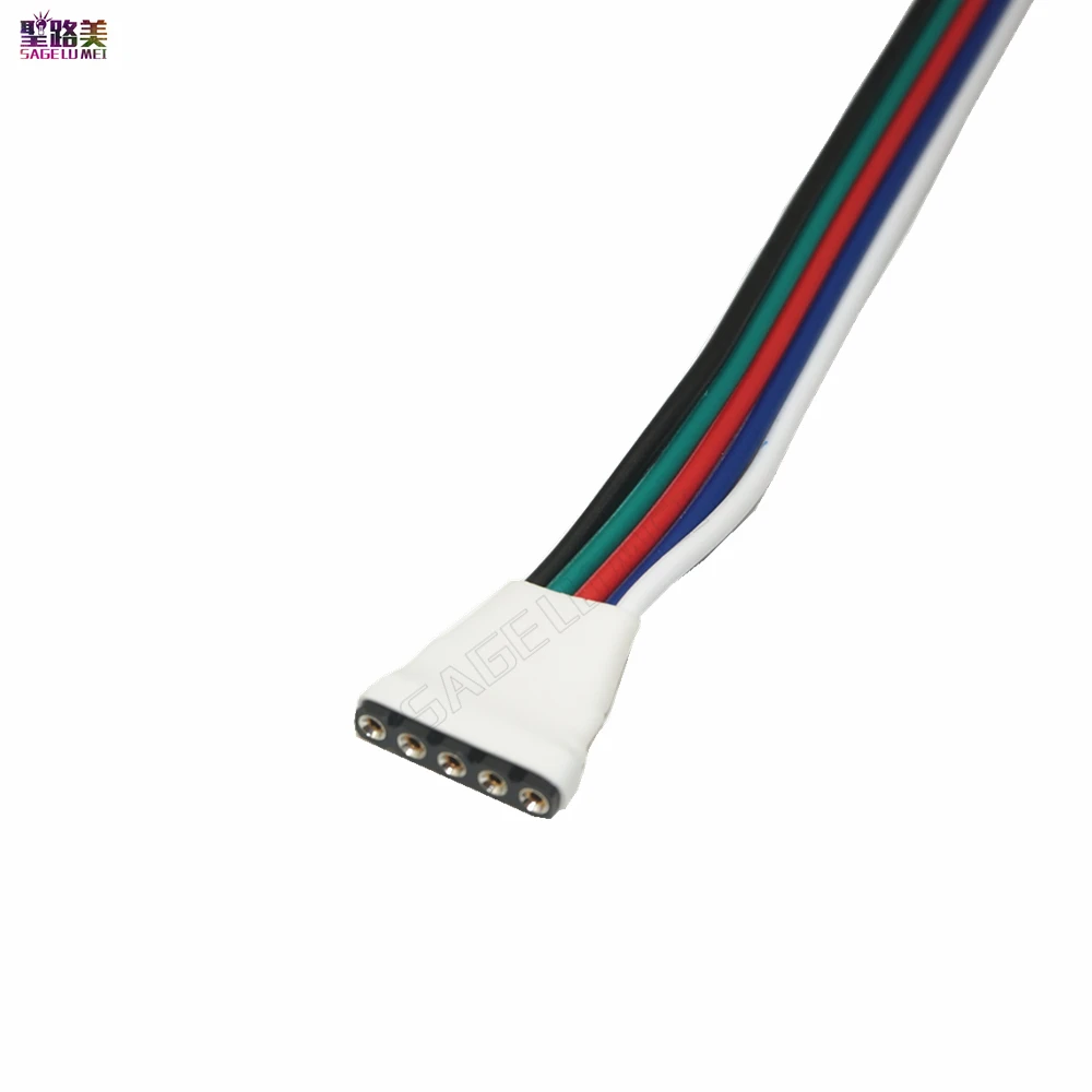 10 шт. 5Pin светодиодный коннектор Женский с кабелем/проводом для RGBW RGB+ теплый/белый 5050 Светодиодная лента