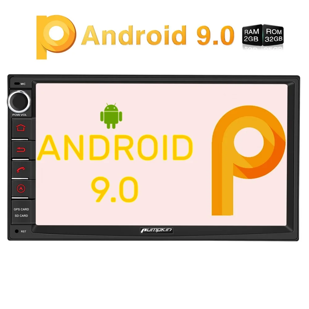 

Pumpkin 2 Din 7"Universal Android 9.0 GPS Car Radio Audio Player NO DVD Quad Core RAM 2G ROM 32G Car DVD GPS Navigation Wifi DAB