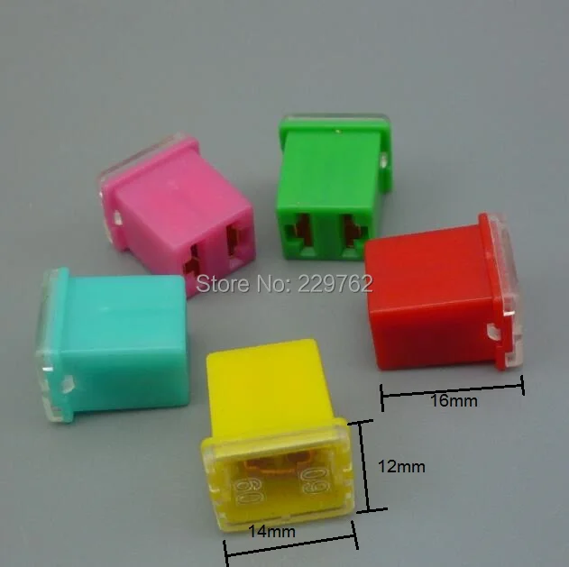 Shhworldsea 20PCS Car Straight Female Terminals Link Blade Fuses 20A 30A 40A 50A 60A n-line Lighter-Shape for Truck Boat