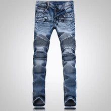 New Arrival Italy Designer Classical Fashion Jeans Men Famous Brand Motorcycle pants Men Jeans High Quality