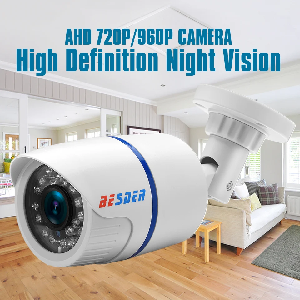 Камера видеонаблюдения BESDER HD 720P/960P ТВЛ водонепроницаемая|ahd camera outdoor|camera outdoorahd |