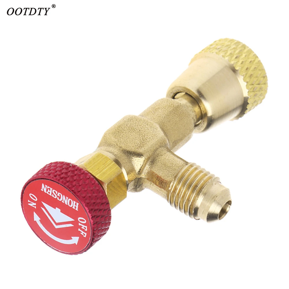 

OOTDTY R410 90 Degree Refrigeration Adapter Connector Gauges Hose Refrigerant