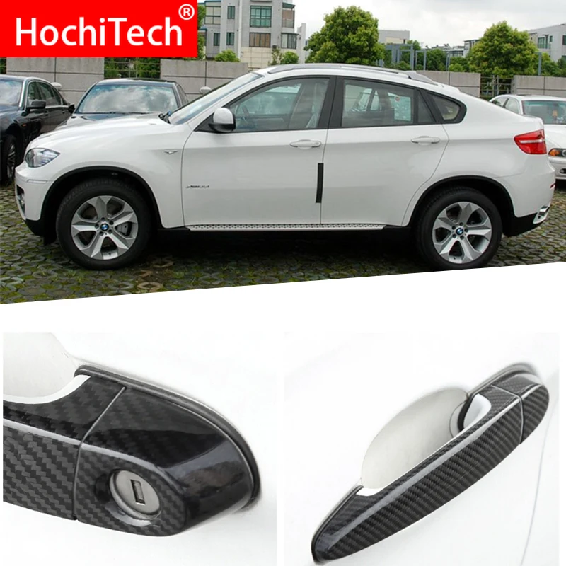

For BMW X6 E71 E72 XDrive35i XDrive50i M50d XDrive40i 2008-2013 Accessories 100% Real Carbon Fiber Auto Outer Door Handle Cover
