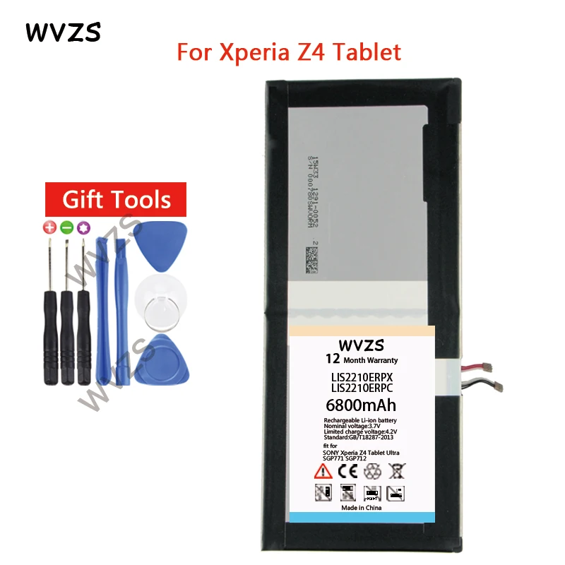 Wvzs 6800 мАч литий-полимерный аккумулятор Батарея LIS2210ERPX LIS2210ERPC ноутбук для sony Xperia Z4
