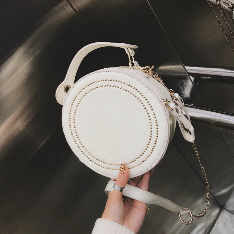 

Women Bag Circular Design Fashion Shoulder Bag Leather Women Crossbody Messenger Bags Ladies Purse Female Round Bolsa Handbag