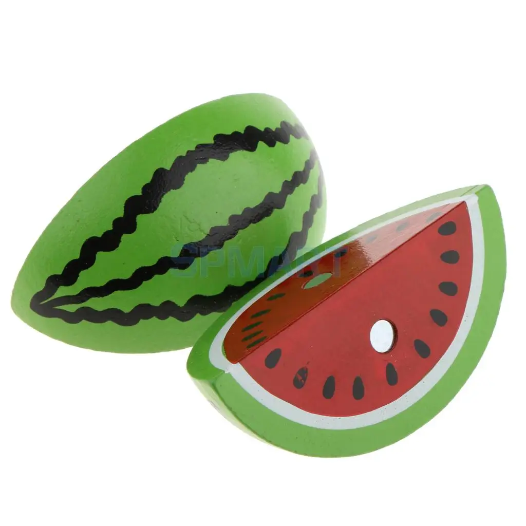 Wooden Magnetic Connected Kitchen Food Kids Cutting Fruit Vegetable Pretend Role Play Toys Gifts