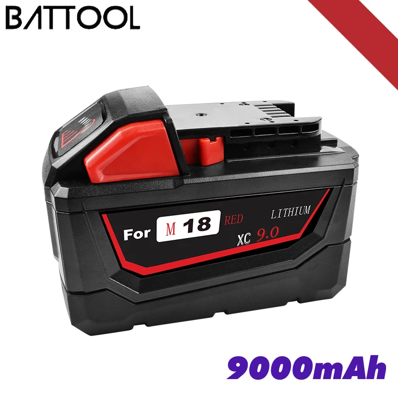 BATTOOL 9.0Ah литий-ионная аккумуляторная батарея для Milwaukee M18 48-11-1815 48-11-1850 Repalcement M18 батарея 2646-20 2642-21CT