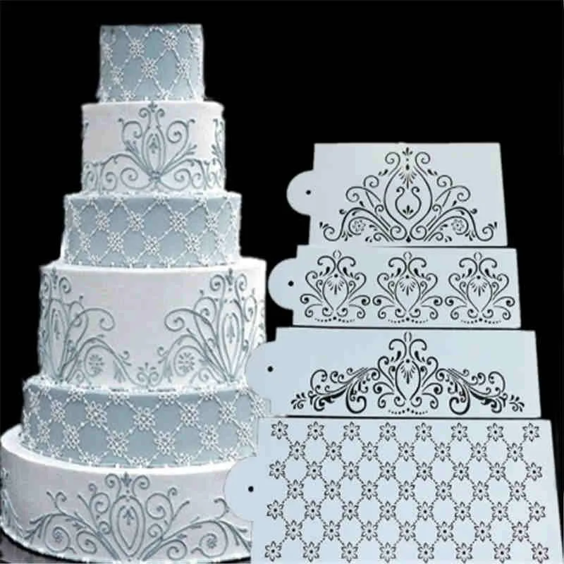 Princess Lace Cake Stencil Set Craft Stencils Border Decorating cake stencil Fondant Decoration JD802 | Дом и сад